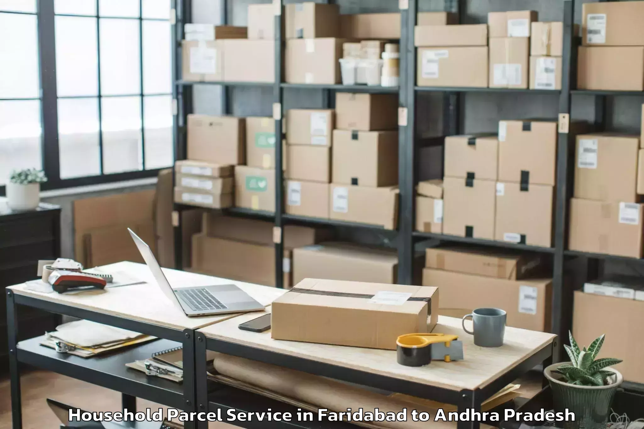 Faridabad to Parvatipuram Household Parcel Booking